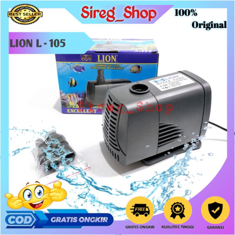 Pompa Celup LION L 105, Pompa Air Celup Aquarium/Kolam Ikan