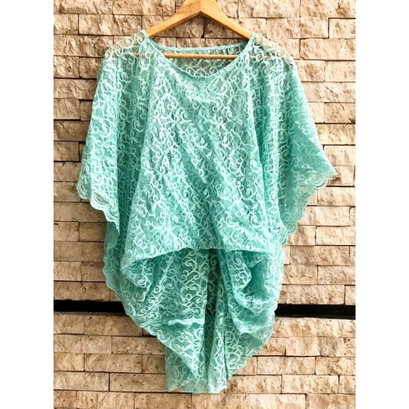 SALE EX BUTIK FULL BROCADE LONG TOP WOMAN - BLOUSE ATASAN TUNIK WANITA BROKAT