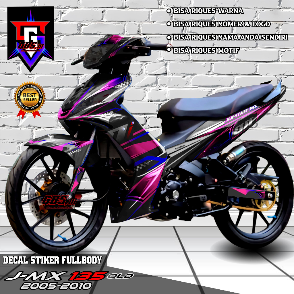 Decal Jupiter Mx 135 Old Stiker Decal Motor Mx 135 Old Sticker Yamaha Mx 135 Lama Fullbody