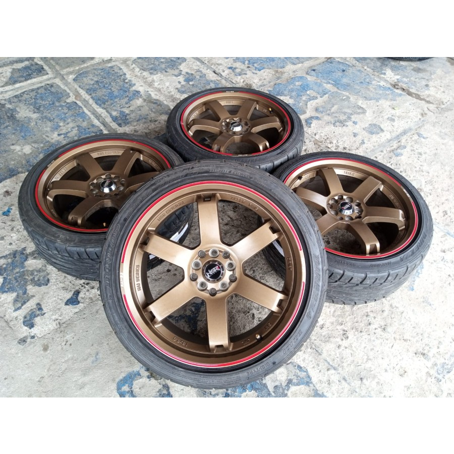 Velg Mobil Bekas Ring 18 RAI-S3 HSR R18 Lebar 8 Lubang 5 ET40 BAN 225 40 R18