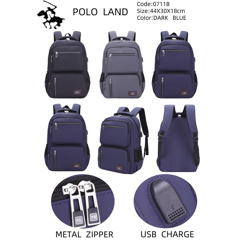 TAS POLO LAND KARET ANTI AIR + USB 17 INCHI MURAH BESAR ORIGINAL BARU / RANSEL LAPTOP POLO LAND + USB + BANYAK RUANGAN / TAS LAPTOP POLO LAND BAHAN KARET ANTI AIR 17 INCH BESAR ORIGINAL / BAGPACK POLO LAND BAHAN BIMO KARET / TAS DUKUNG SEKOLAH POLO MURAH