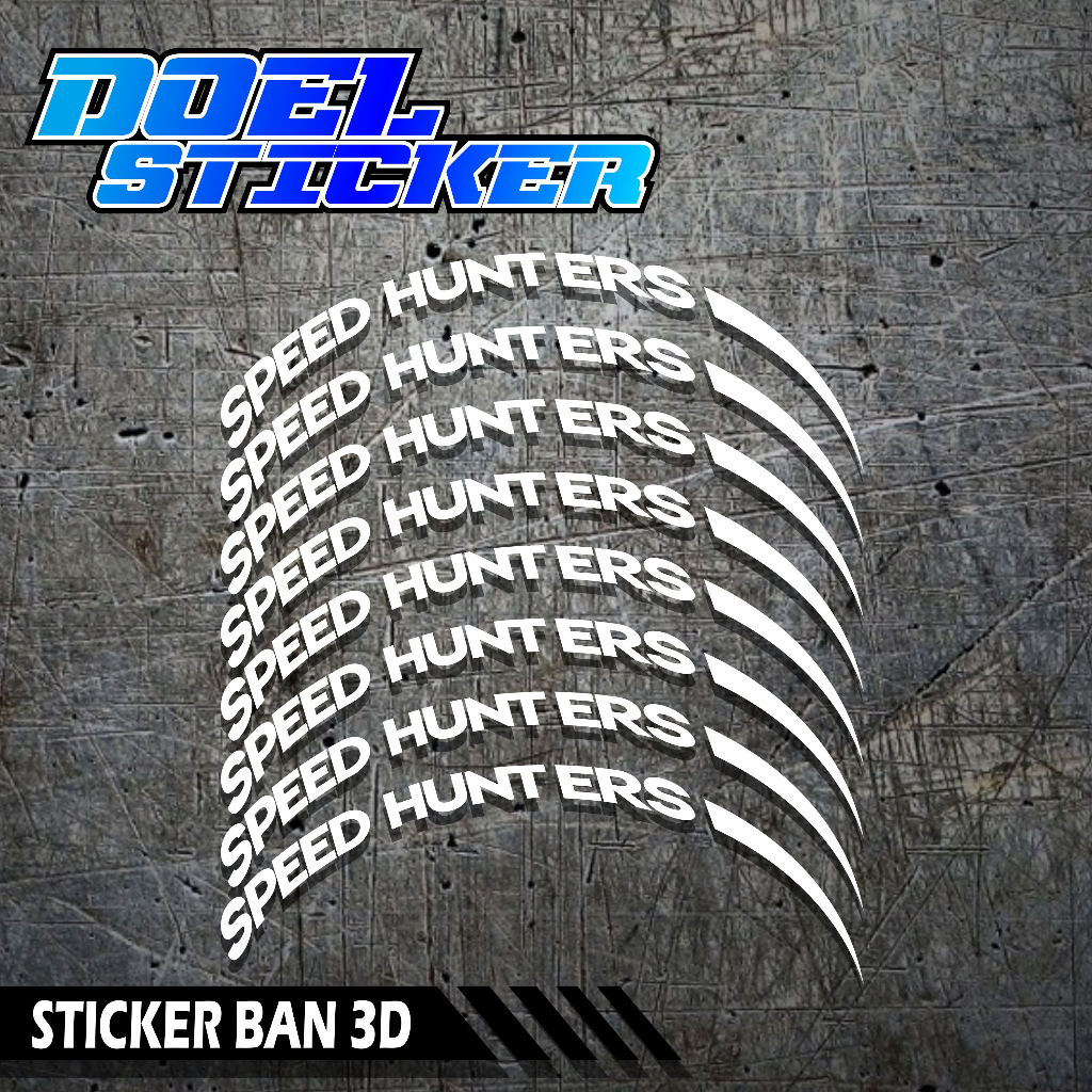 Tire Bomb / Sticker Ban Motor 3D / Font Ban Aksesoris Motor Speed Hunters Doel 002