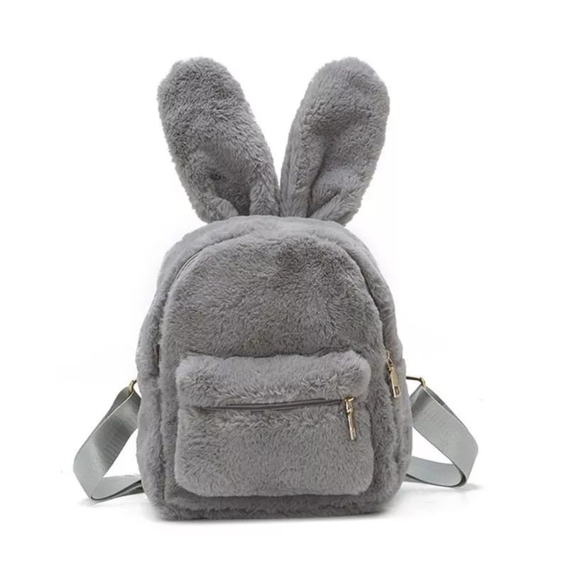 Tas Ransel Bulu Halus Wanita RABBIT / PIKABOY Tas Lembut Bulu Wanita