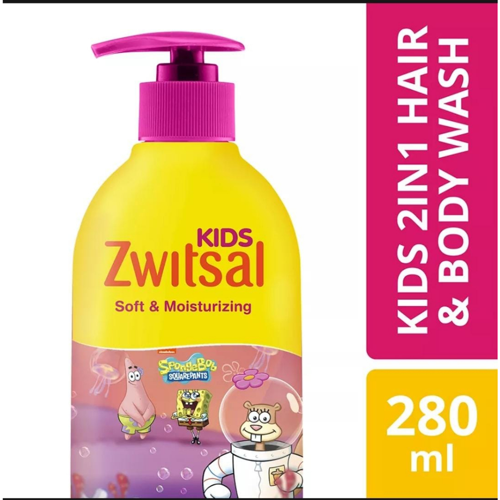 Zwitsal Kids 2 In 1 Hair &amp; Body Wash Soft And Moisturizing 280 ml