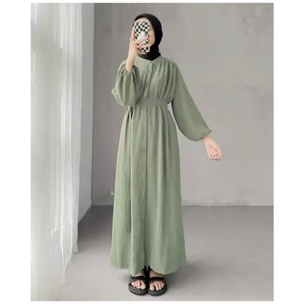 GAMIS SYIFA CRINKLE AIRFLOW | GAMIS TERBARU LEBARAN 2025 | GAMIS | baju gamis lebaran 2025