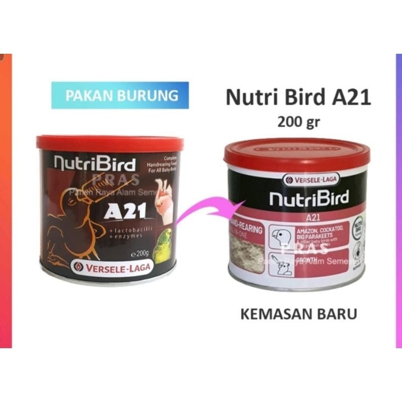 A21 NUTRIBIRD A21 VERSELE LAGA bubur lolohan anak burung murai a 21 MAKANAN ANAK BURUNG pleci lovebird kenari makanan anak burung perkutut kacer nutribird a21 versele-laga