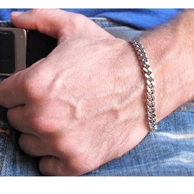 Gelang Tangan Rantai Kecil Gelang Titanium Pria Wanita
