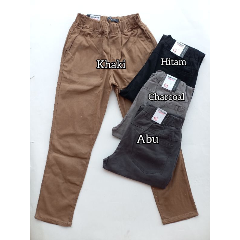 Celana Chinos,bagypants Celana Panjang Wanita connexion Pinggang Full Karet