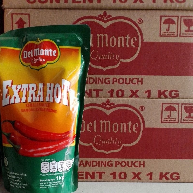 

Harga Kartonan Delmonte Saos Sambal Extra Pedas 1 kg x 10 pack