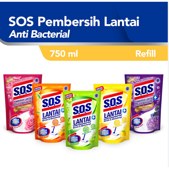 SOS PEMBERSIH LANTAI REFILL 750 ML