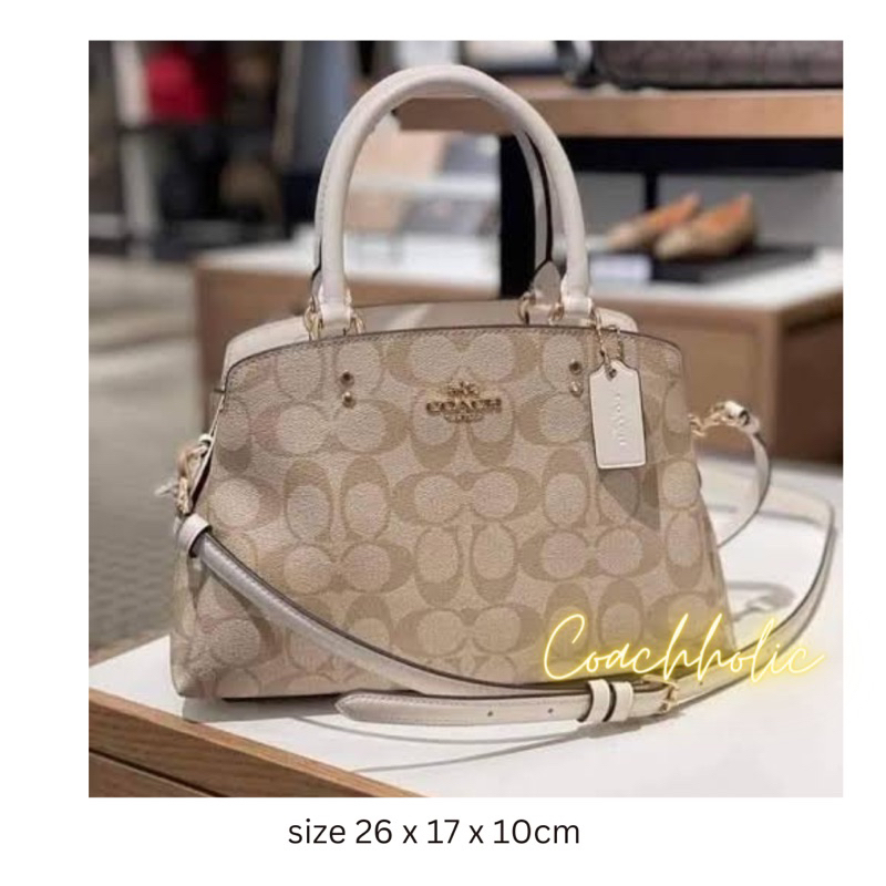 coach lillie carryall chalk