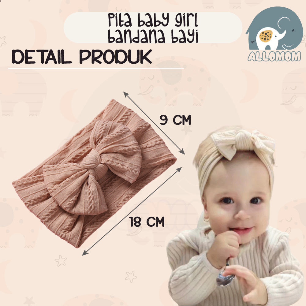 Pita Headband Bandana Baby Girl / Aksesories Rambut Bayi Cewek / Perempuan Lucu