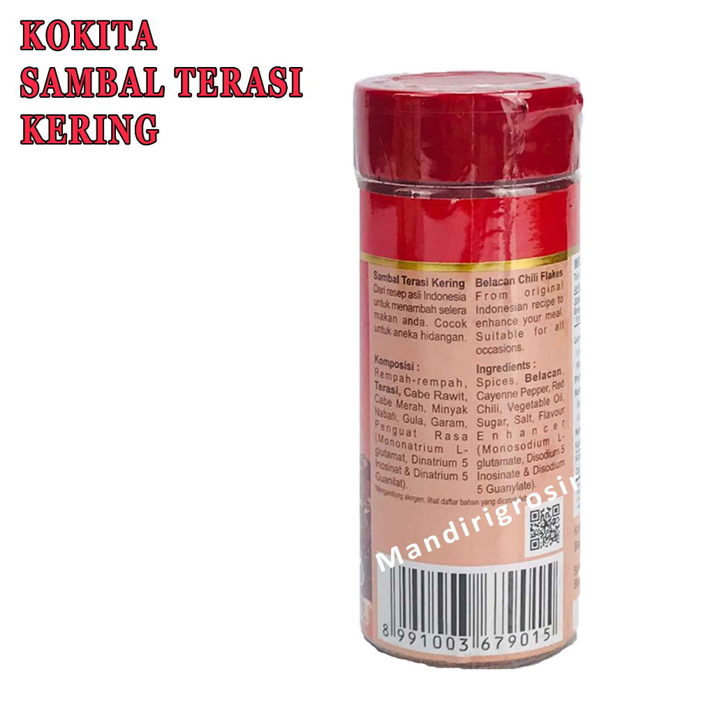 Sambal Terasi Kering* Kokita* Belacan Chili Flakes* 80gr