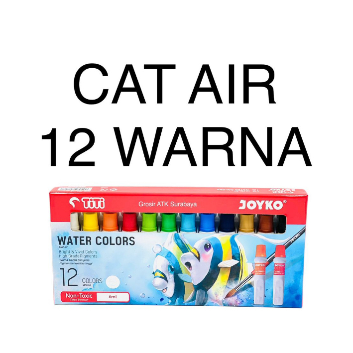 

Water Color / Cat Air Joyko TiTi 12 Warna 6 ML
