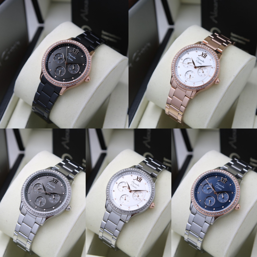 JAM TANGAN WANITA ALEXANDRE CHRISTIE AC 2A48 / AC2A48 RANTAI ORIGINAL GARANSI RESMI 1 TAHUN