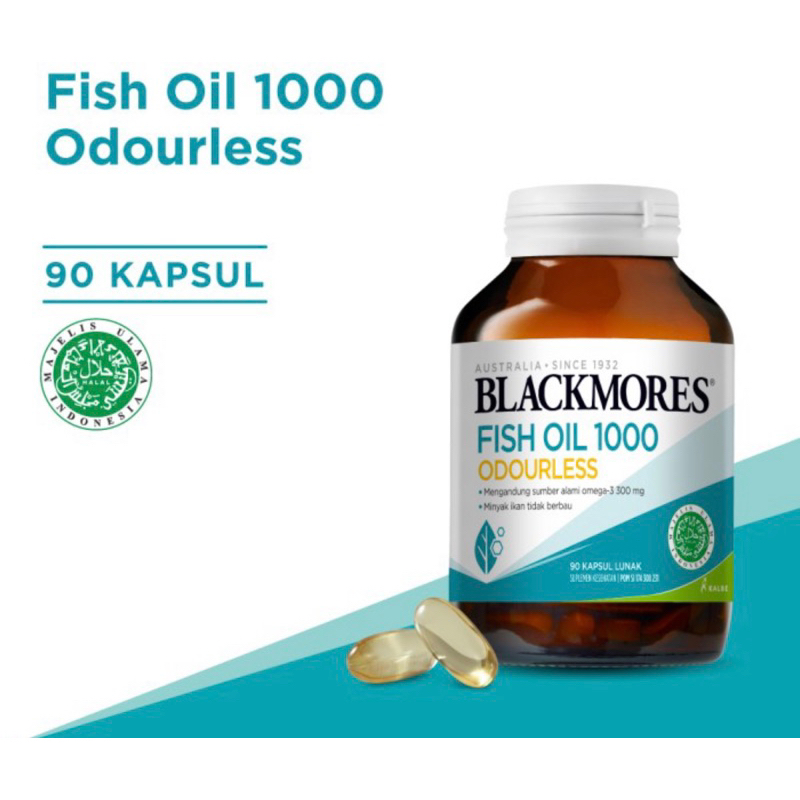 Blackmores Odourless Fish Oil 1000 isi 90 kapsul lunak