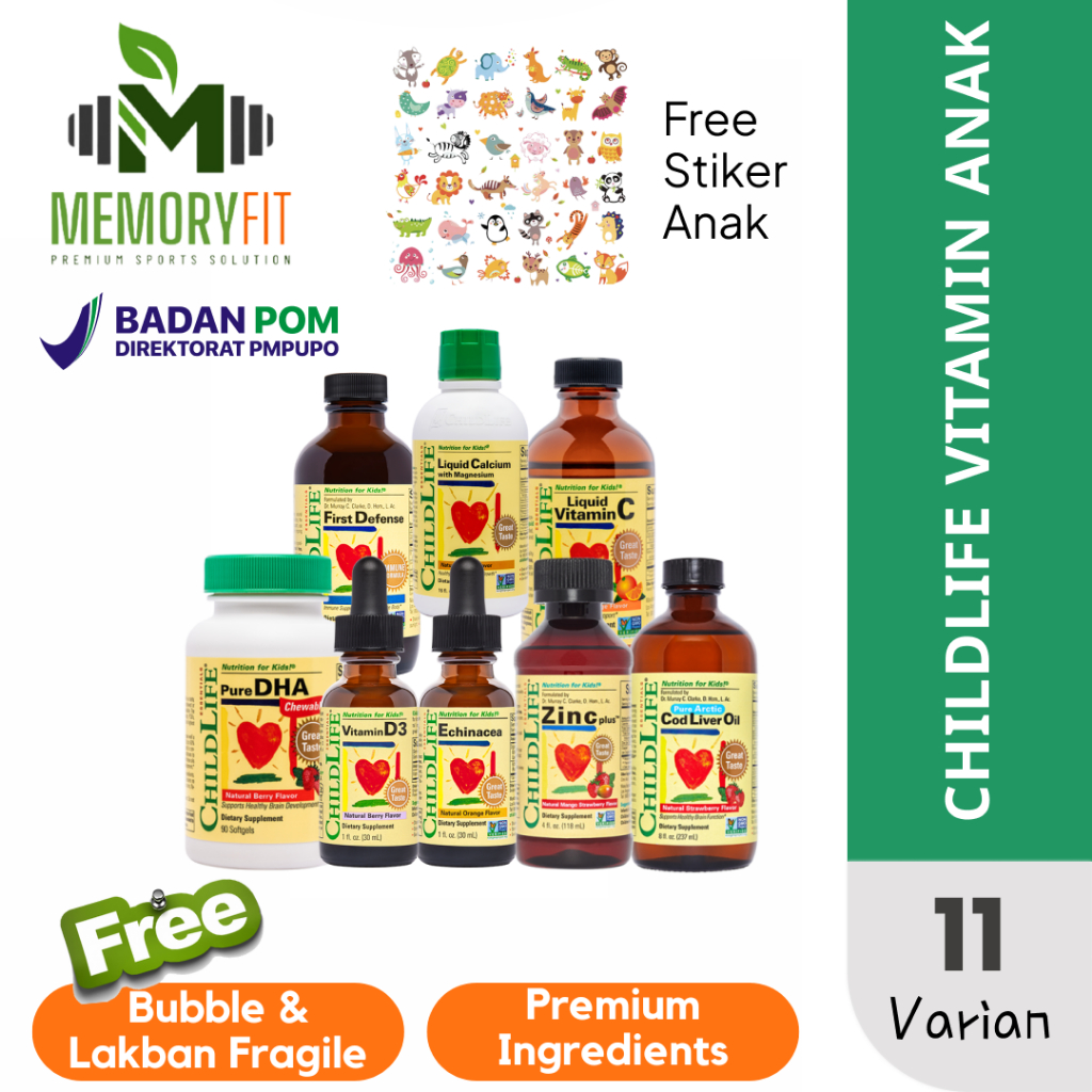 CHILDLIFE VITAMIN ANAK DHA CALCIUM FIRST DEFENSE