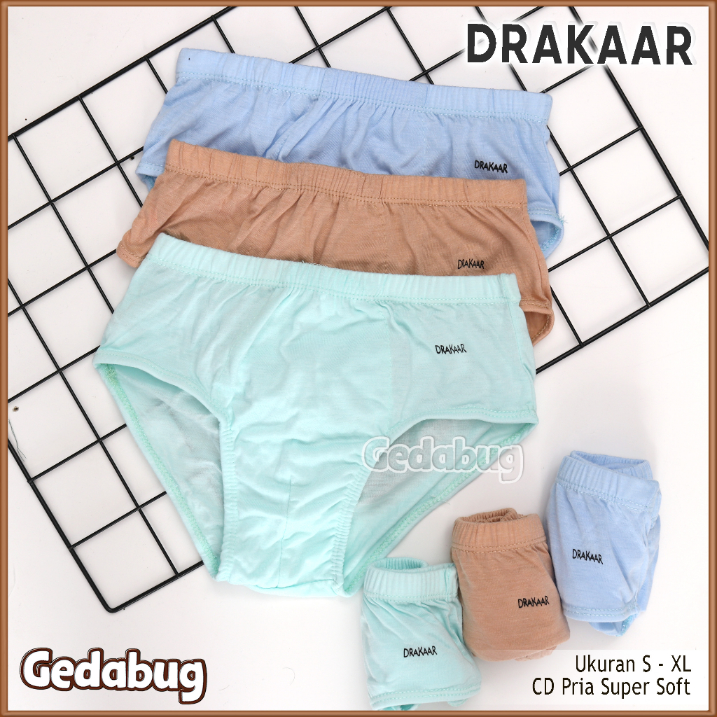 3 Pcs - CD Pria DRAKAAR Dompet | Celana dalam pria dewasa karet kerut | Gedabug