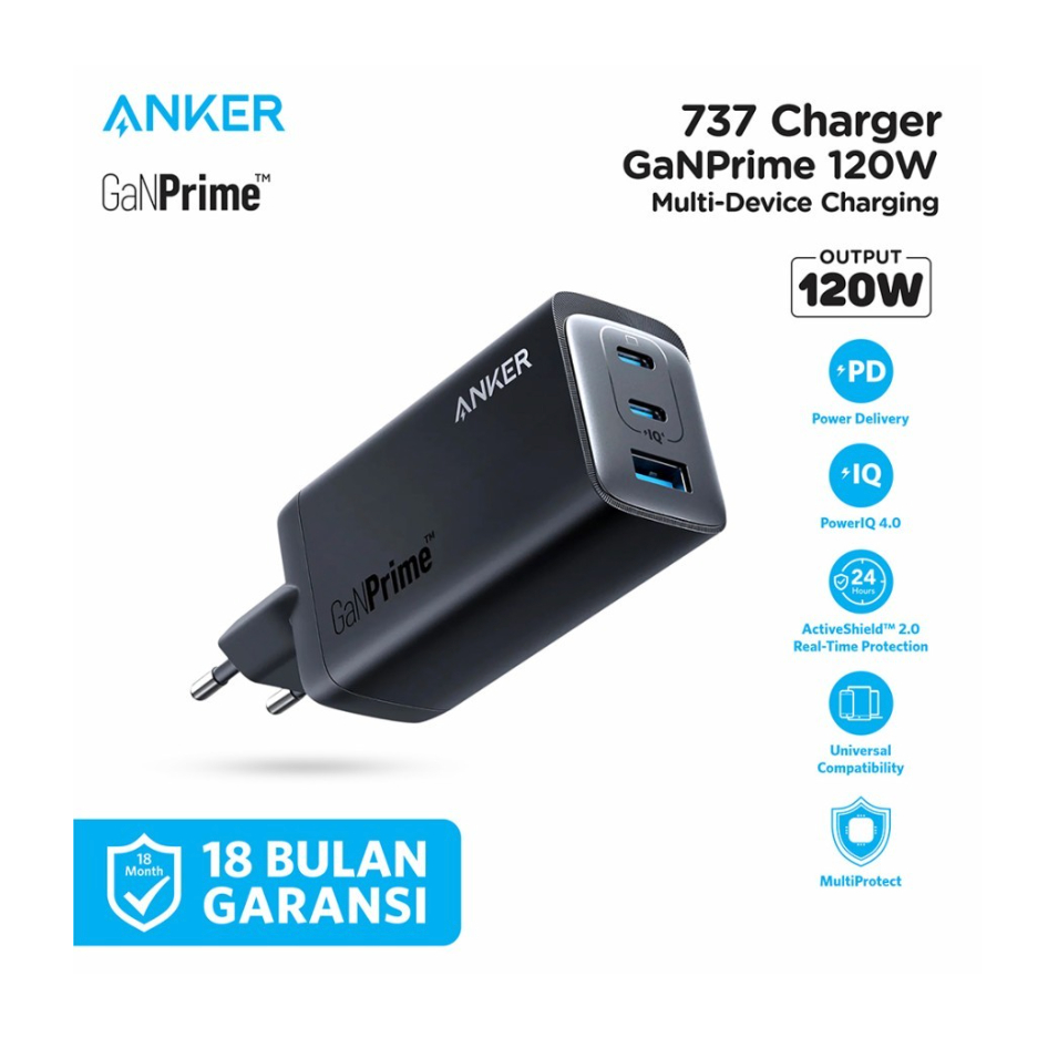 Jual Adapter Laptop Anker 737 Charger (GaNPrime 120W) A214831