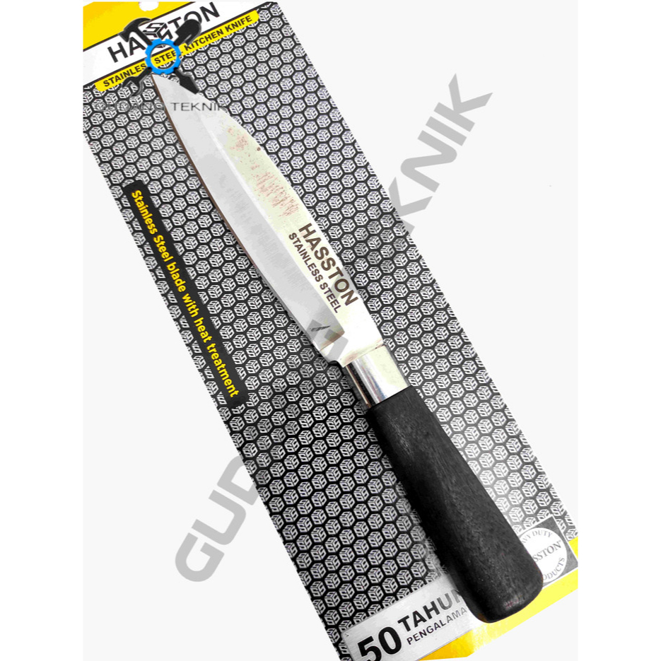 Pisau Buah Daging Stainless Steel 3020-101 HASSTON PROHEX / Kitchen Knife Pisau Dapur Serong Potong Buah Daging Sayur Serbaguna 3020 101 HASSTON