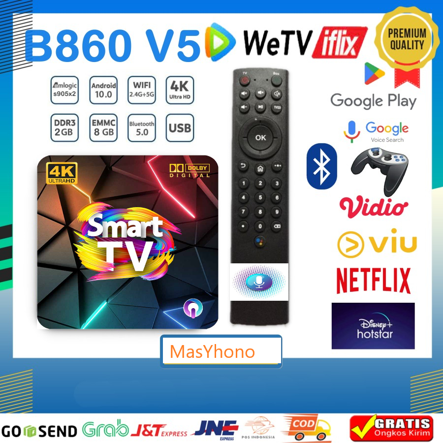 STB ZTE B860H V5 Support Bluetooth Bisa YouTube Disney+ dll