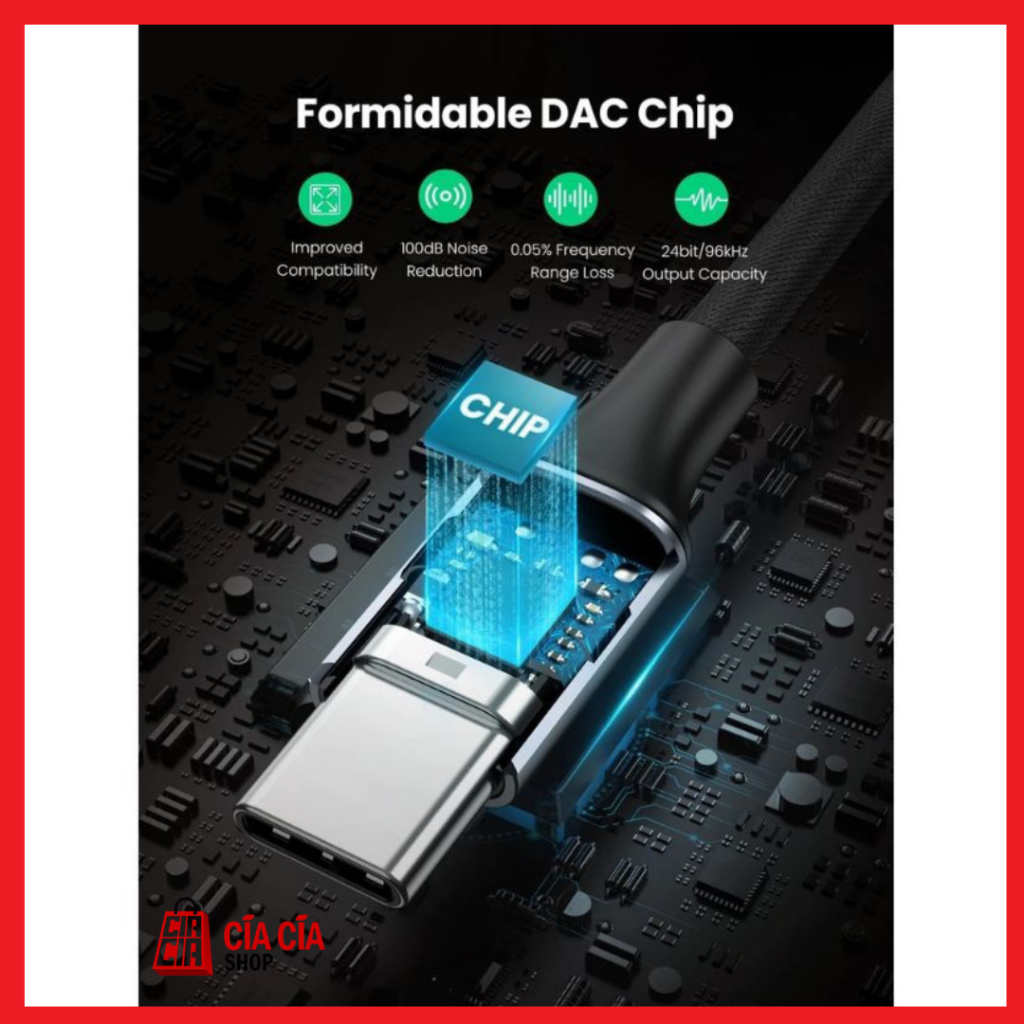 UGREEN Converter Audio Type C To Aux Jack 3.5mm Adapter Audio USB C DAC 80154