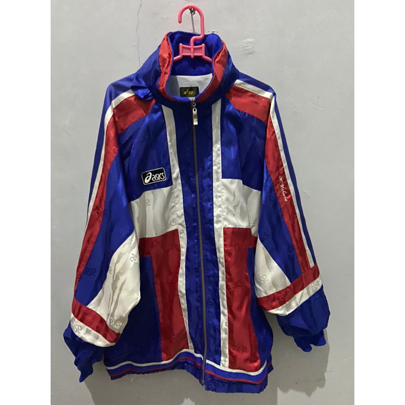 jaket vintage asics second bekas