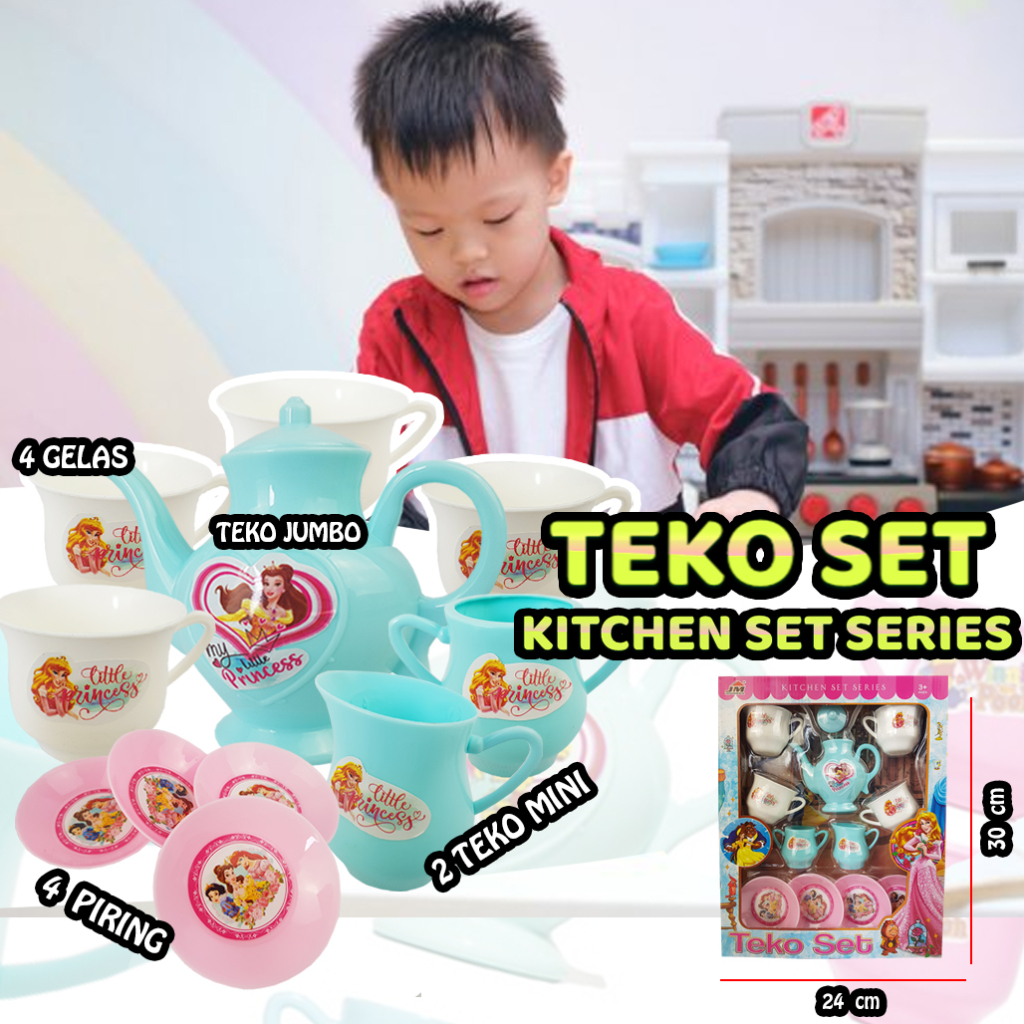 Mainan Teko Set / Mainan Masak-Masakan / Teko Set Ukuran Sedang / Kitchen Set TERMURAH 8204A