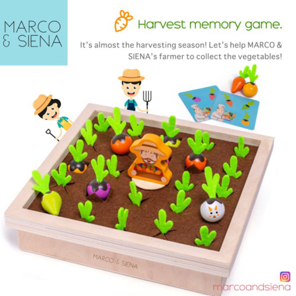 

Dijual Mainan Edukasi Panen Wortel Kayu MARCO SIENA Harvest Memory Game Diskon