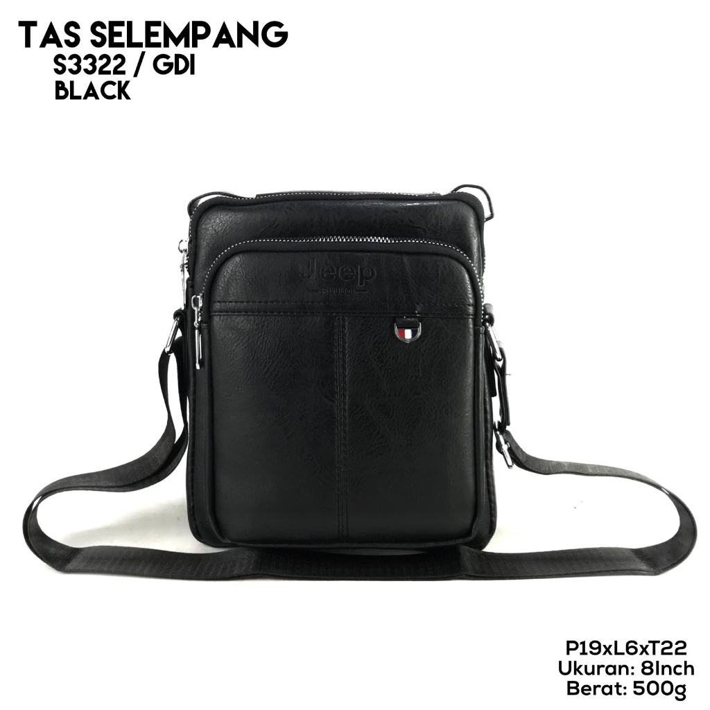 REALPICT TAS SELEMPANG PRIA JEEP 100% IMPORT KULIT S3322