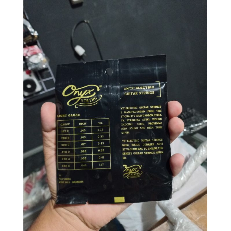 SENAR GITAR ELEKTRIK ONYX STRINGS ORIGINAL UKURAN 0,9 dan 0,10