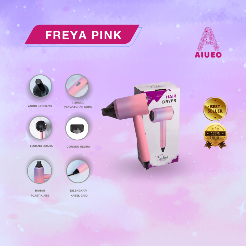 Hair Dryer Low Watt - Hairdryer Mini - Pengering Rambut Profesional Salon Freya