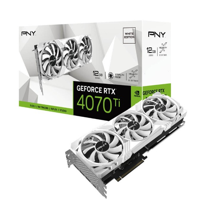 PNY GeForce RTX 4070 Ti 12GB LED Verto White Edition GDDR6X - VGA Card