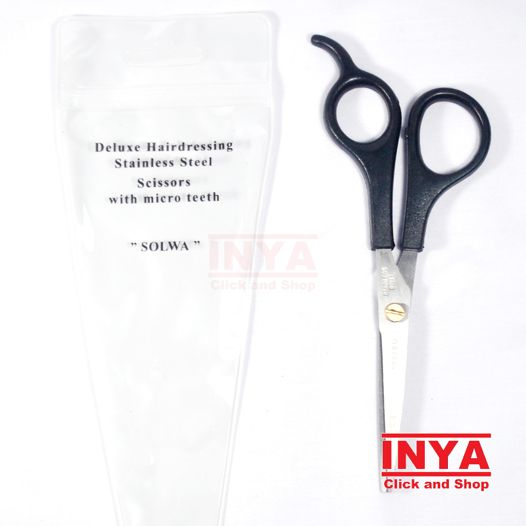 GUNTING RAMBUT SOLWA 5 inch STAINLESS BARBER SCISSORS