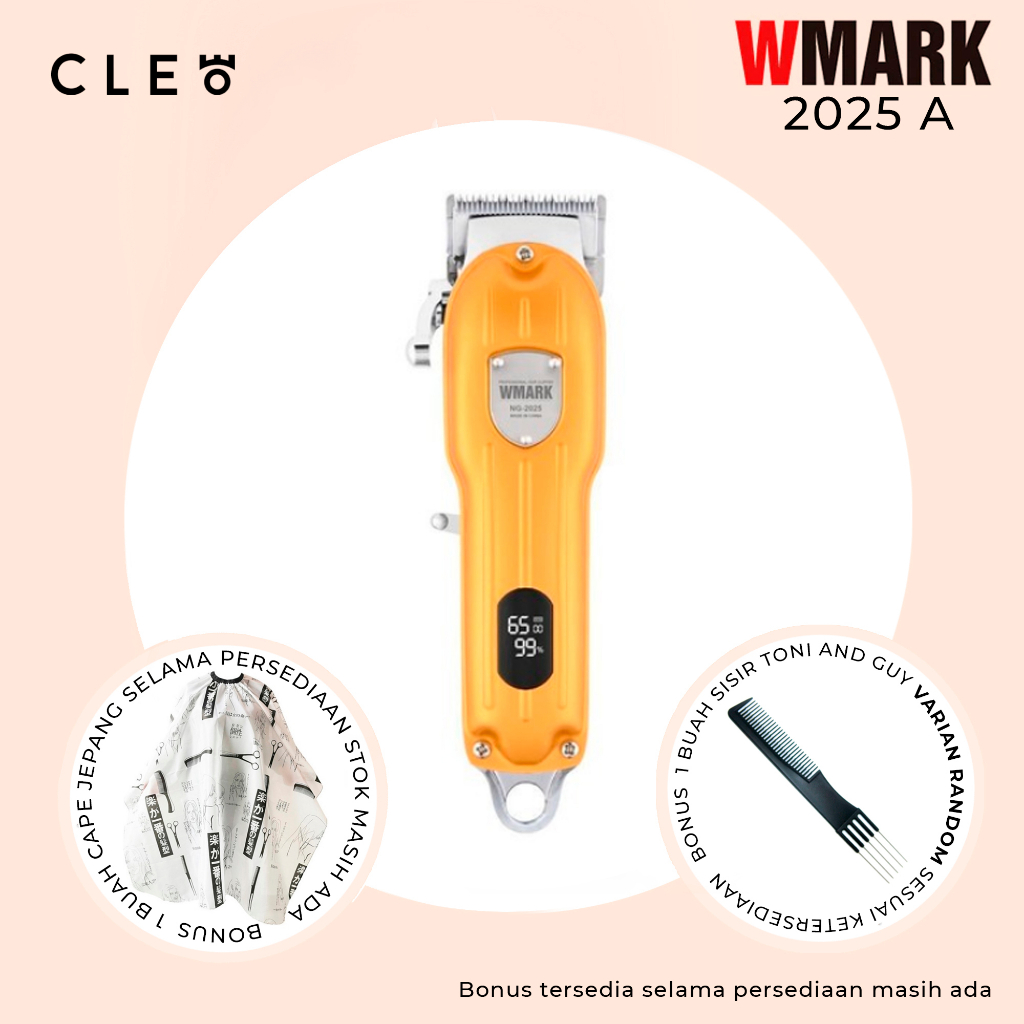 Wmark 2025A Hair Clipper - Alat Potong Rambut Professional 100% Ori