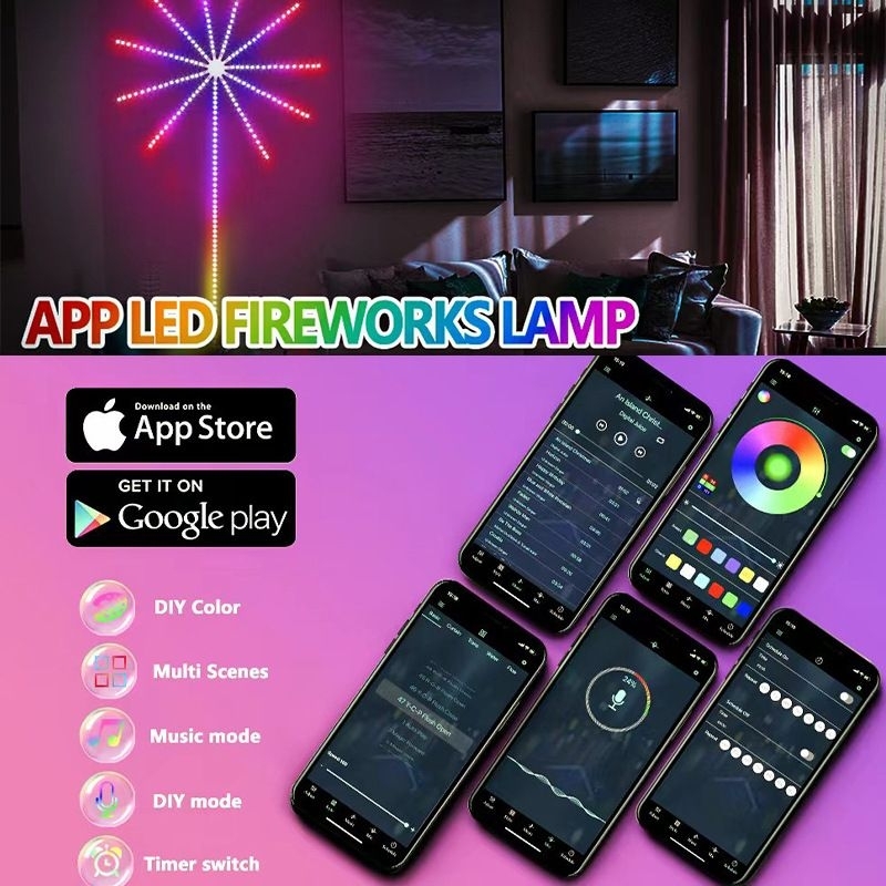 Lampu Led Kembang Api / Rockware Firework Led Magic Colok Lamp/ Lampu strip Hias