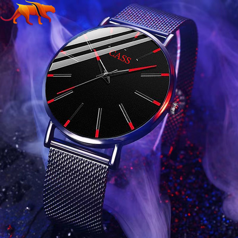 Jam Tangan Pria Terlaris   Jam tangan non-mekanik ultra-tipis gaya Korea untuk siswa dengan gerakan 