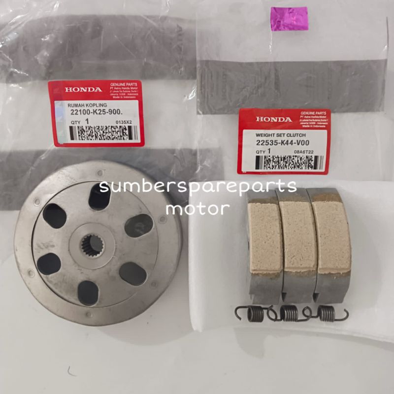 Paket Kampas Ganda + Mangkok Ganda Honda Beat Pop K44