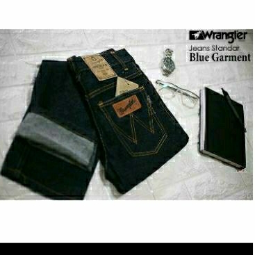 celana Wrangler, Celana Jeans cowok blue Garment, Celana Jeans  laki-laki