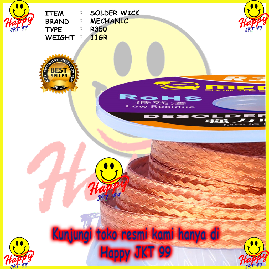 PITA SOLDER PEMBERSIH TIMAH GULUNG ORI MECHANIC R350 1515 SOLDER WICK
