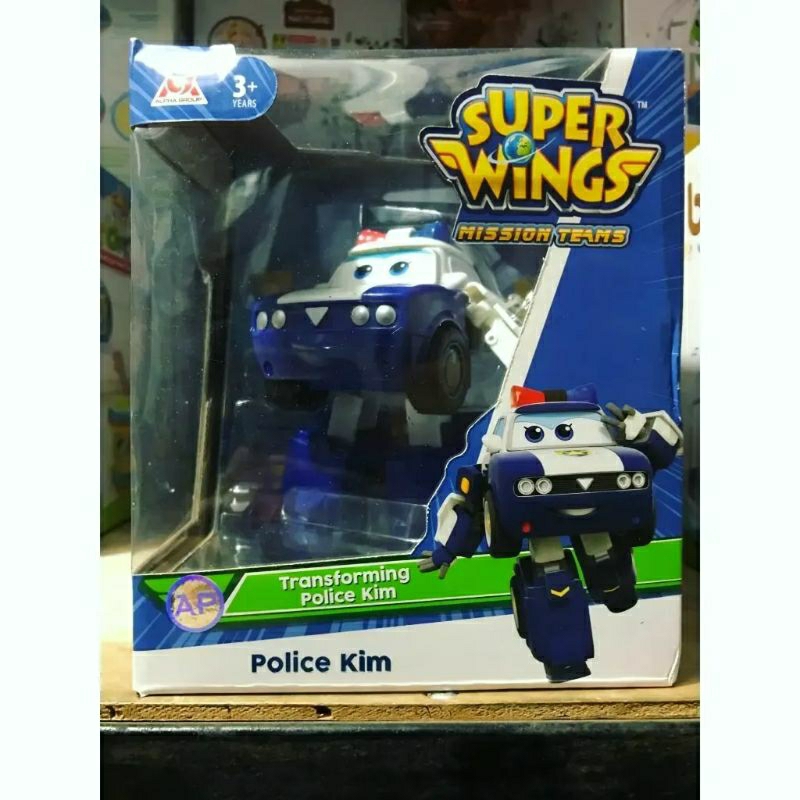Mainan Anak Figure Superwings Super Wings Original Auldey Besar Police Kim