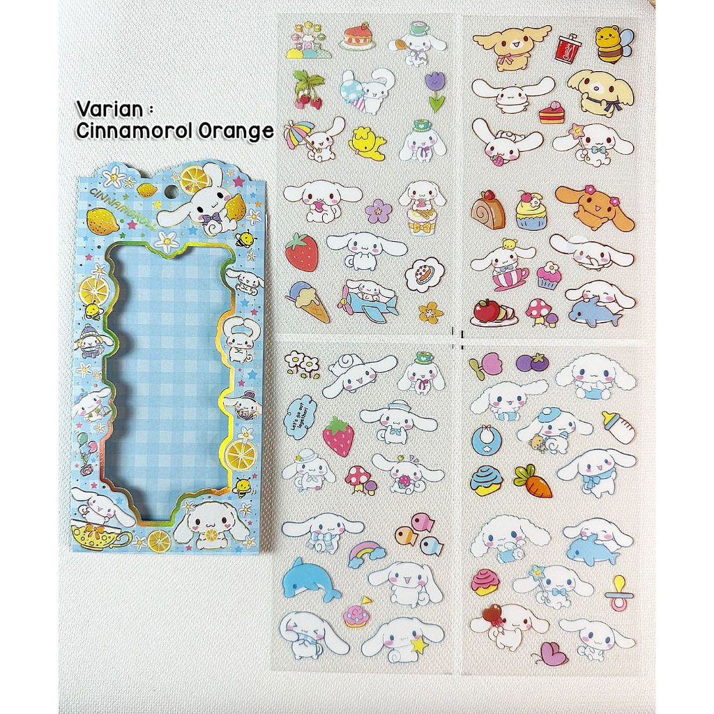 

LUCKY CAT - STIKER TRANSPARANT ISI 4 LEMBAR KUROMI MY MELODY CINNAMOROLL PET DECORATION SANRIO ISI 4