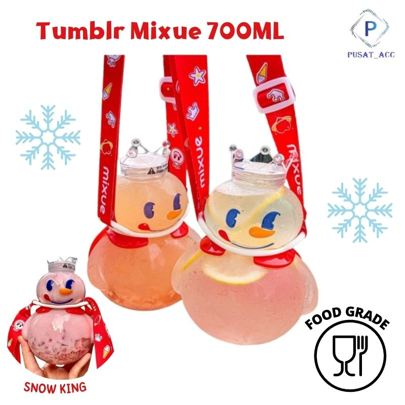 MIX - Tempat Minum Mixue Viral Transparan Snowking 700ml