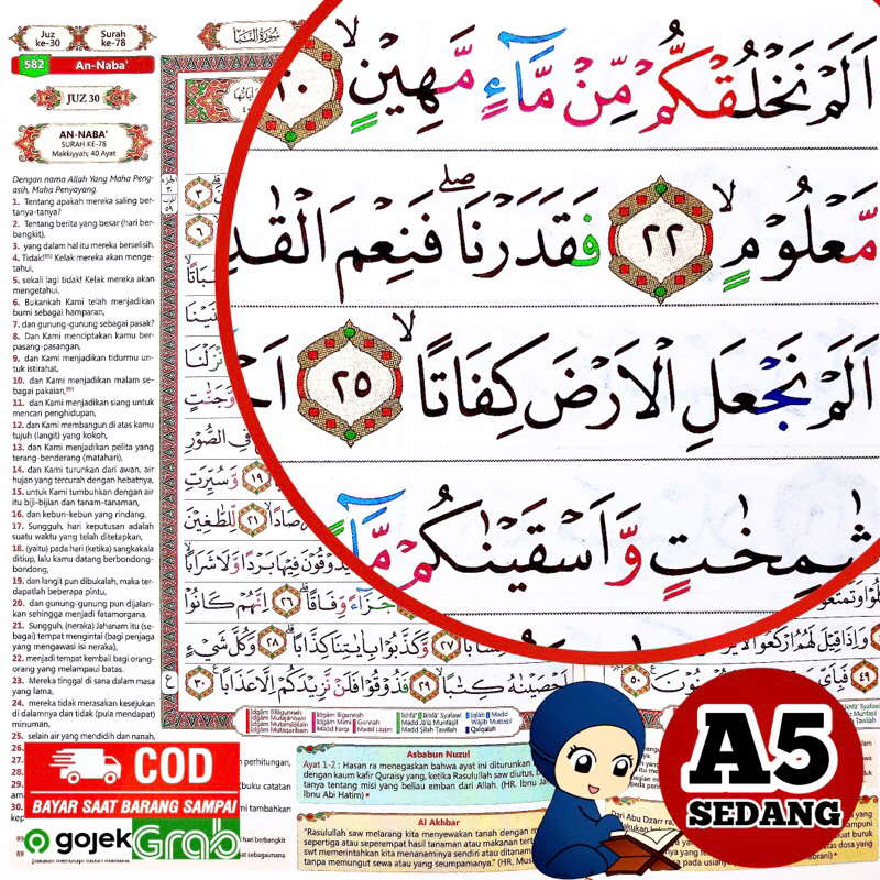 ALQURAN ARAB TERJEMAHAN DAN TAJWID WARNA AL AKHBAR Alquran terjemahan dan tajwid alqur’an terjemah a
