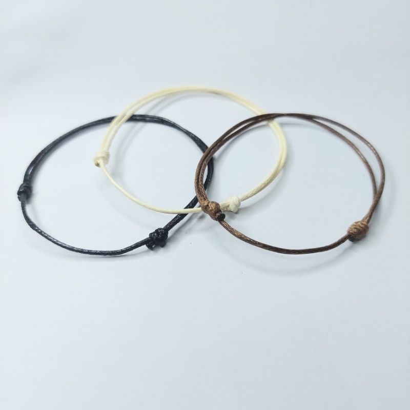 gelang tali couple minimalis polos lucu (2pcs) sepasang