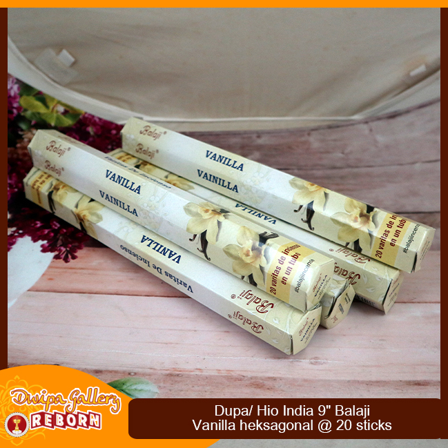 Dupa Hio India Wangi Vanilla Balaji Hexagon 1 box 6pcs @20stick