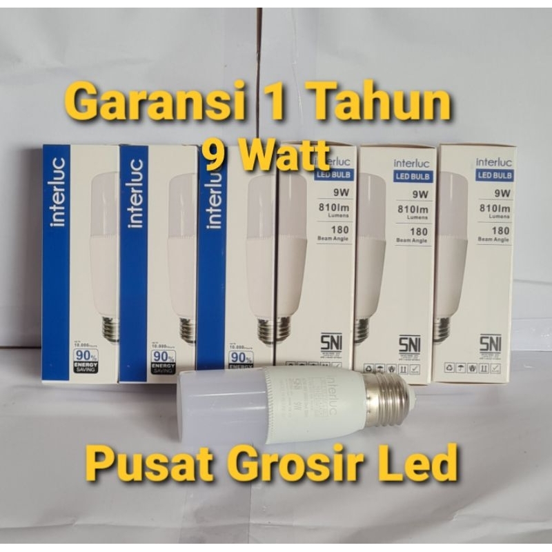 Lampu Led Stick E27 INTERLUC 9 Watt 9W Garansi 1 Tahun