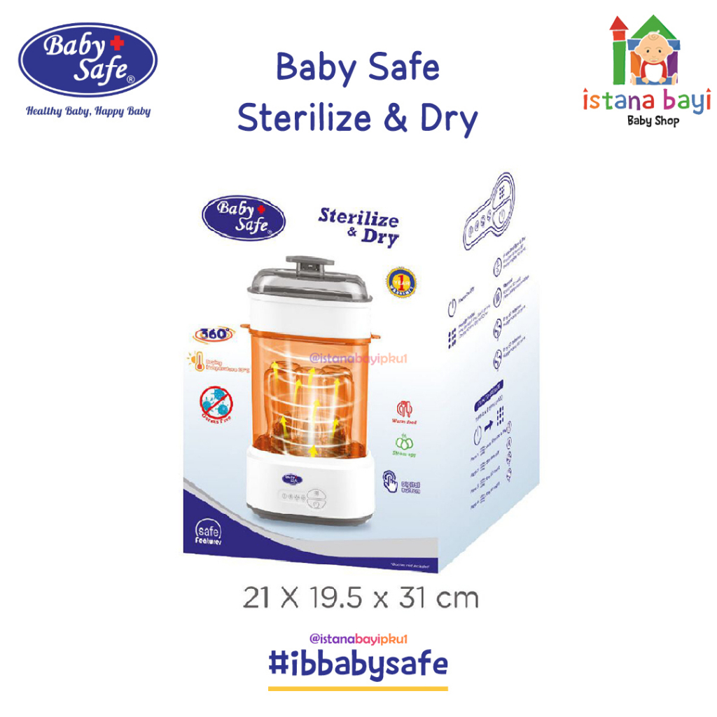 Baby Safe Sterilizer With Drayer STE02 / Alat sterilisasi digital