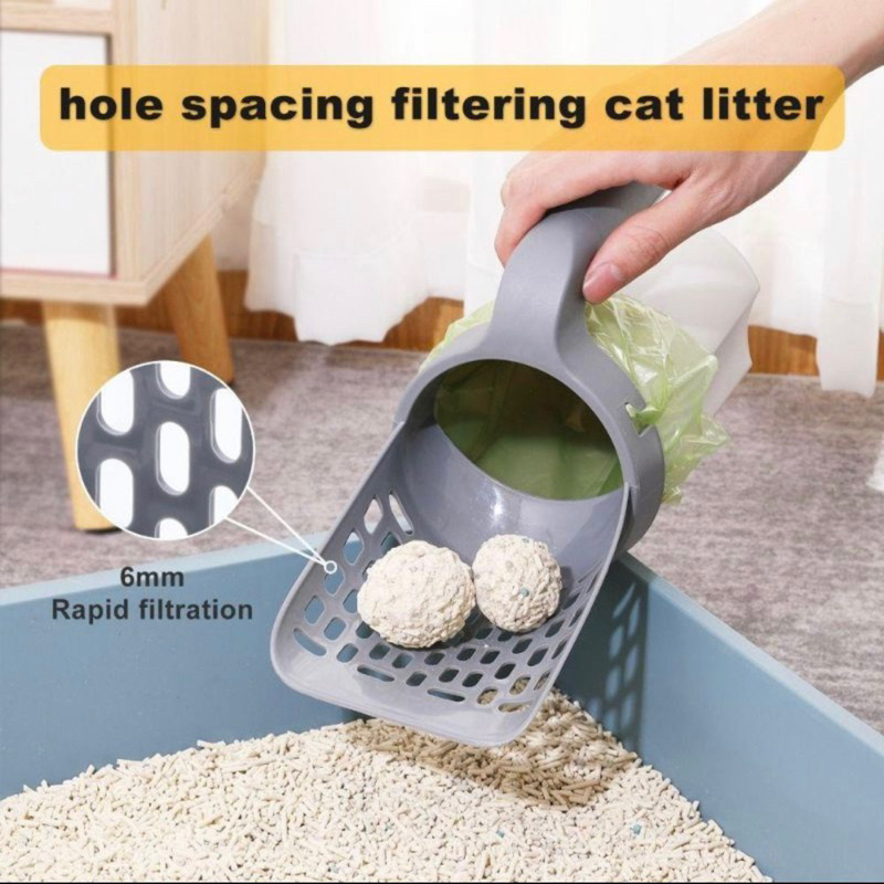 Petluv Cat Litter Scooper / Shovel / Alat Pembersih Kotoran Hewan - Round - Sekop Scoop Pasir Kucing Serokan