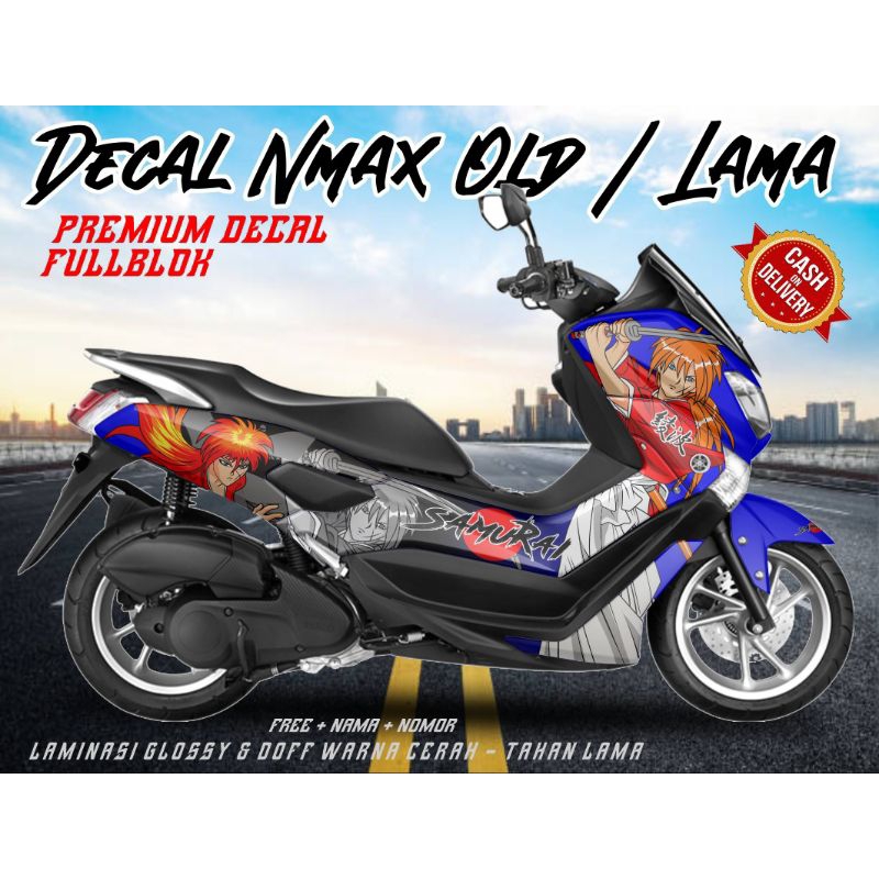 decal sticker variasi untuk motor Yamaha nmax old 2018/2019 full body striping decal full body Yamah